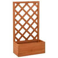 VidaXL Latwerkplantenbak 50x25x90 cm massief vurenhout oranje - thumbnail