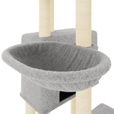 VidaXL Kattenmeubel met sisal krabpalen 122 cm lichtgrijs - thumbnail