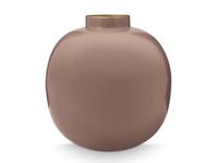 Pip Studio Metalen Vaas Bruin 23cm - thumbnail