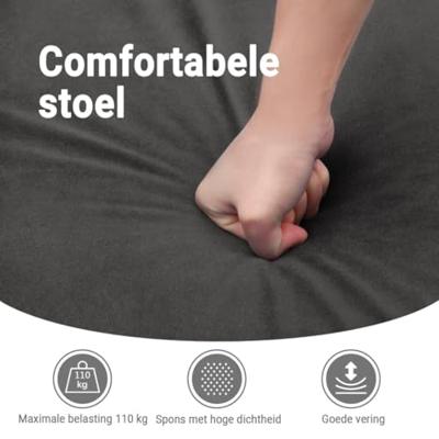 Massagestoel elektrisch verstelbaar fluweel zwart