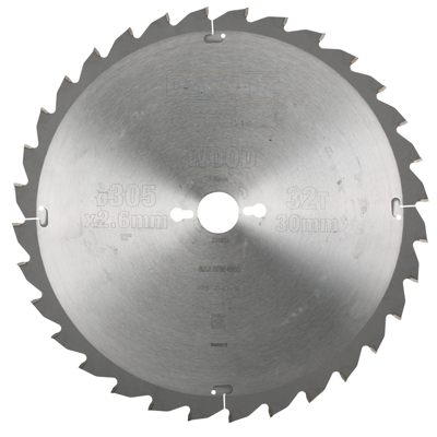 DeWALT Cirkelzaagblad voor Hout | Extreme | Ø 305mm Asgat 30mm 32T - DT4210-QZ