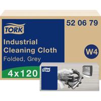 Reinigingsdoek tork w4 industrial gevouwen grijs - thumbnail