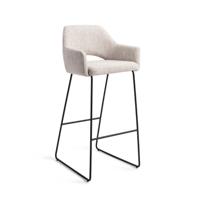 Jesper Home Barkruk 'Yanai' Slide Black, kleur Pigeon (zithoogte 75cm) - thumbnail