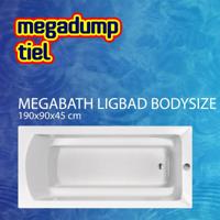 Ligbad Xenz Bodysize | Inbouw | 190x90 cm | Incl.Badafvoer | Met overloop | Acryl | Glans wit - thumbnail