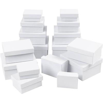 Creativ Company Rechthoekige dozen, h: 3,5+4,5+5,5+6,5 cm, afm 7,5x5 + 9,5x7 + 11,5x8,5 + 14x11 cm, 4x4 stuk/ 1 doos