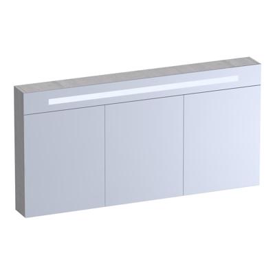 Brauer Promise Deluxe Spiegelkast - 140 cm - met Verlichting - 3 Dubbelzijdige Spiegeldeuren - Forest Seashell