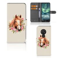 Telefoonhoesje | Met pasjeshouder | voor Nokia 7.2 | Nokia 6.2 Paard - thumbnail