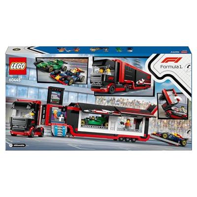 LEGO CITY F1 truck met RB20 en AMR24 F1 auto's 60445 - thumbnail