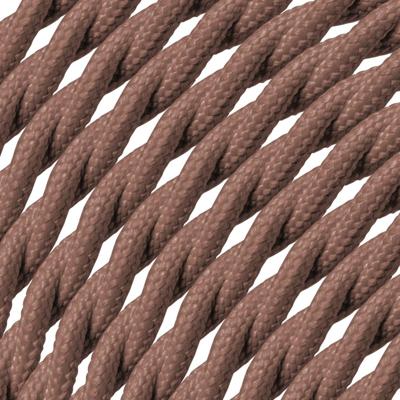 ROL 30 Meter strijkijzersnoer GEDRAAID BRUIN 3X0.75mm