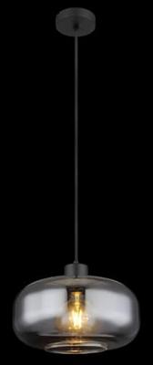 Globo Zwarte hanglampGiuseppe smoke glas - 15566H