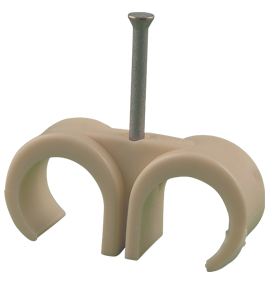 Spijkerclips 16-19mm dubbel creme 100 stuks Mepac