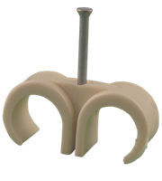 Spijkerclips 16-19mm dubbel creme 100 stuks Mepac - thumbnail