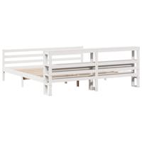 Bedframe met hoofdeinde zonder matras 180x200 cm wit - thumbnail