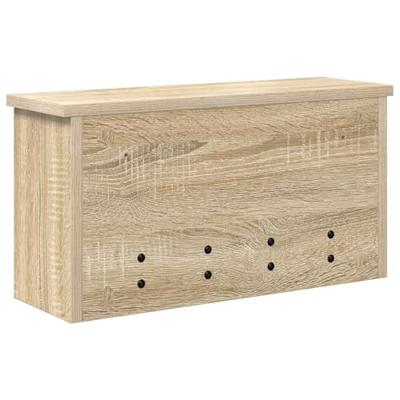 Wandgemonteerde kapstok met plank Sonoma eiken 50 x 16 x 26 cm