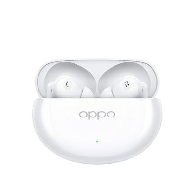 OPPO Enco Air4 Draadloze hoofdtelefoon met surround sound, actieve ruisonderdrukking, 12 uur batterijduur, lage latentie voor gaming en weerstand, IP55, wit