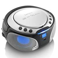 Lenco SCD-550SI Draagbare FM-radio CD/MP3/USB/Bluetooth-speler® met LED-verlichting Zilver - SCD-550SI - thumbnail