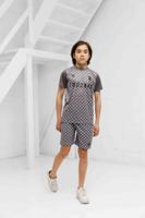 Touzani Hikarimono Voetbalshirt Kids Donkergrijs Zwart - thumbnail