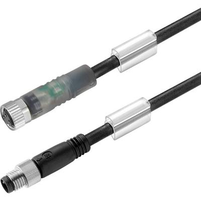 Weidmüller 1550230100 Sensor/actuator connector, geassembleerd M8 Aantal polen (sensoren): 3 Stekker, recht, Bus, recht 1.00 m 1 stuk(s)