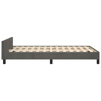 Bedframe zonder matras 120x190 cm fluweel donkergrijs