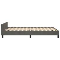 Bedframe zonder matras 120x190 cm fluweel donkergrijs - thumbnail
