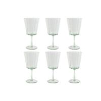 Set van bekers Home ESPRIT Groen Kristal 9 x 9 x 17,8 cm (6 Stuks) - thumbnail