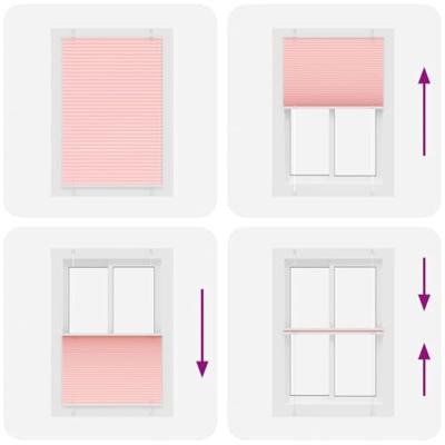 Pliss rolgordijn 85x150 cm stofbreedte 84,4 cm polyester roze - thumbnail