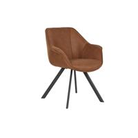 Keukenstoel Home ESPRIT Zwart Kameel Metaal Microvezel 64 x 67 x 85 cm 67 x 64 x 83 cm - thumbnail