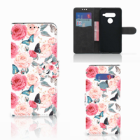 LG V40 Thinq Hoesje Butterfly Roses - thumbnail