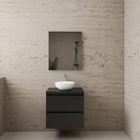 ACTIE BWS Badmeubel | Paris | Mat Zwart | 60 cm | met topplaat - thumbnail