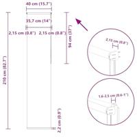 Rolgordijn verduisterend 40x210cm stofbreedte 35,7 cm polyester - thumbnail