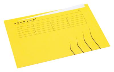 Vouwmap Secolor met tabrand A4 100% gerecycled karton 250gr Geel Vouwmap Secolor met tabrand A4 100% gerecycled karton 250gr Geel