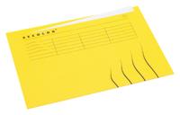 Vouwmap Secolor met tabrand A4 100% gerecycled karton 250gr Geel - thumbnail