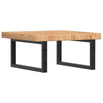 Badkamer wandschap staal en massief eikenhout