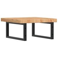 Badkamer wandschap staal en massief eikenhout - thumbnail