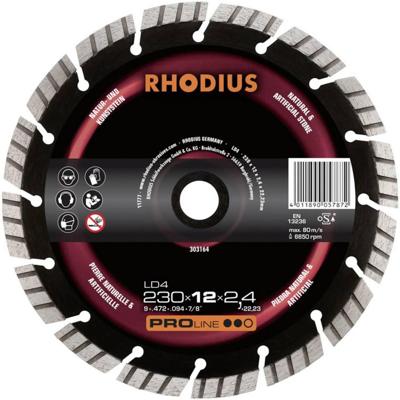 Rhodius 303161 LD4 Diamanten doorslijpschijf Diameter 125 mm Boordiameter 22.23 mm Natuursteen 1 stuk(s) Rhodius 303161 LD4 Diamanten doorslijpschijf Diameter 125 mm Boordiameter 22.23 mm Natuursteen 1 stuk(s)