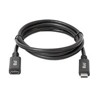 CLUB3D USB Gen1 Type-C Extensie kabel 5Gbps 60W(20V/3A) 4K60Hz M/F 1m/3.28ft - thumbnail
