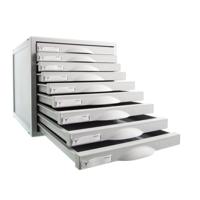 Modulaire archiefkast Archivo 2000 8409C Aluminium Grijs 9 lades - thumbnail
