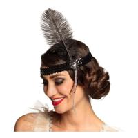 Boland Hoofdband flapper zwart - thumbnail