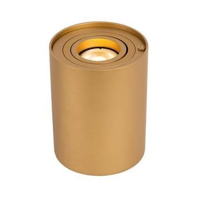 Lucide TUBE - Tafellamp - Ø 9,6 cm - LED 3 StepDim - GU10 - 1x5W 2700K - Mat Goud / Messing