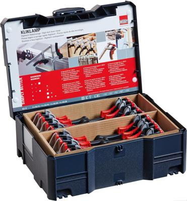 Bessey Kliklamp lijmklemmen in systainer | 16 stuks - KLIS