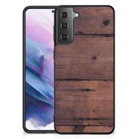 Samsung Galaxy S21 Plus Houten Print Telefoonhoesje Old Wood - thumbnail