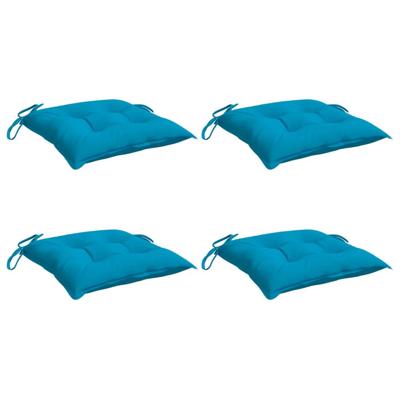 VidaXL Stoelkussens 4 st 40x40x7 cm oxford stof lichtblauw