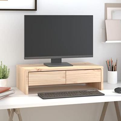 VidaXL Monitorstandaard 50x27x15 cm massief grenenhout VidaXL Monitorstandaard 50x27x15 cm massief grenenhout