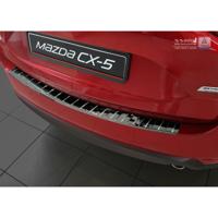 Zwart-Chroom RVS Bumper beschermer passend voor Mazda CX-5 II 2017- 'Ribs' AV251006 - thumbnail