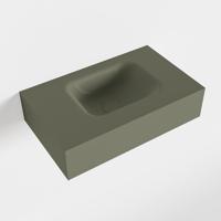 MONDIAZ LEX Army vrijhangende solid surface wastafel 50cm. Positie wasbak rechts - thumbnail
