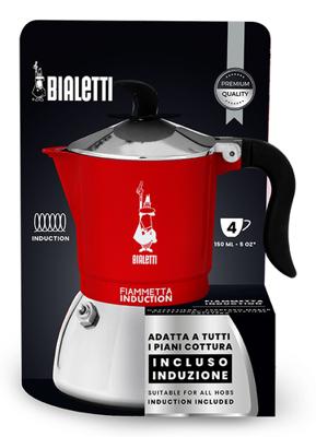 Italiaanse Koffiepot Bialetti FIAMMETTA INDUCTI Rood Aluminium 4 Koppar