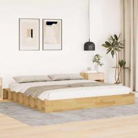 Bedframe zonder matras 180x200 cm massief hout eiken - thumbnail