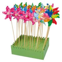 Small Foot - windmolen met houten stok 28cm, 24st. - thumbnail