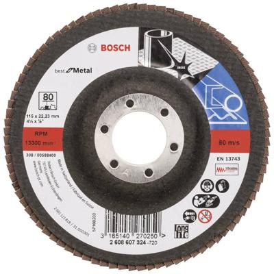 Bosch Accessoires 1 Lamellenschijf 115 X571, Best for Metal recht, 80 - 2608607324