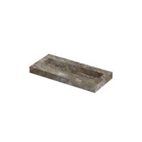INK Pitch Wastafel keramische slab centraal met drain en front en side skirts zonder kraangat 100x45x9 Island glossy - thumbnail
